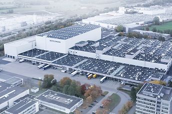 Arvato raktár madártávlatból