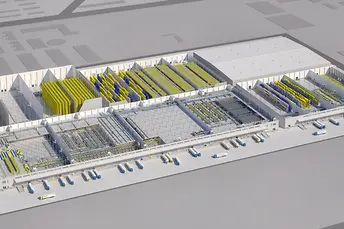 Suning elosztó központ 3D-s látványterve, Nanjing, Kína
